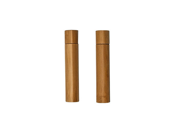 Garrafas de madeira de vidro de bambu redondas do rolo 15ml para o óleo essencial do perfume