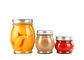 Cor transparente de vidro 100ml 280ml de Honey Jars With Aluminum Lid do círculo original