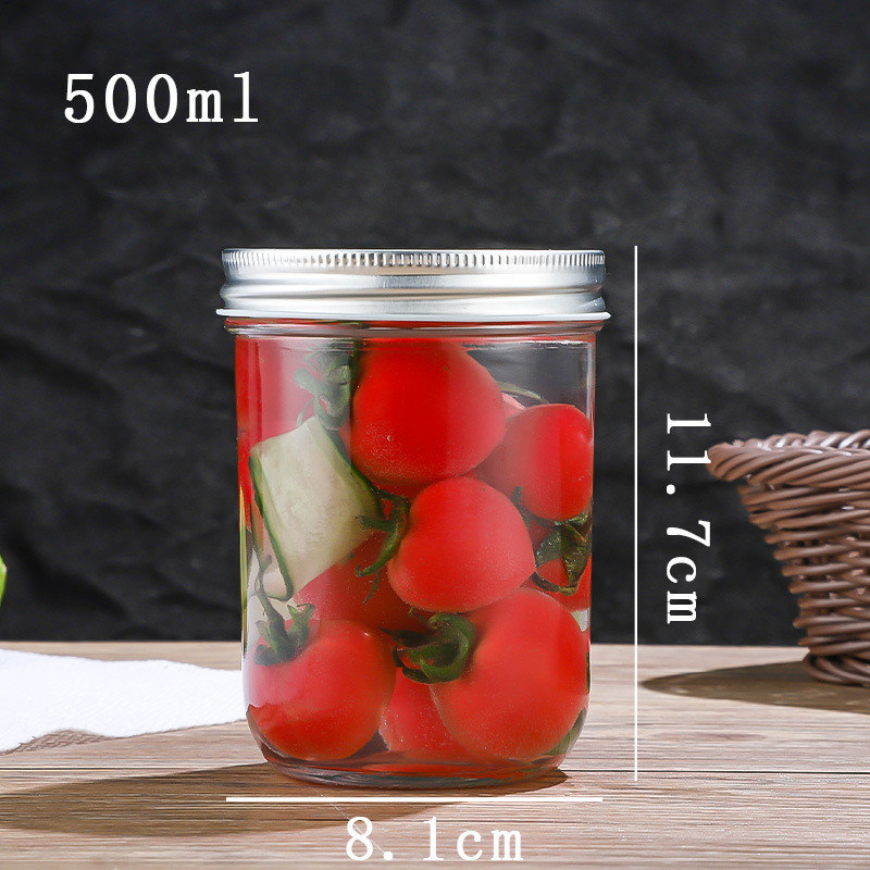 Custom Silk Screen Logo Transparent Glass Jars Free Design Label Offered