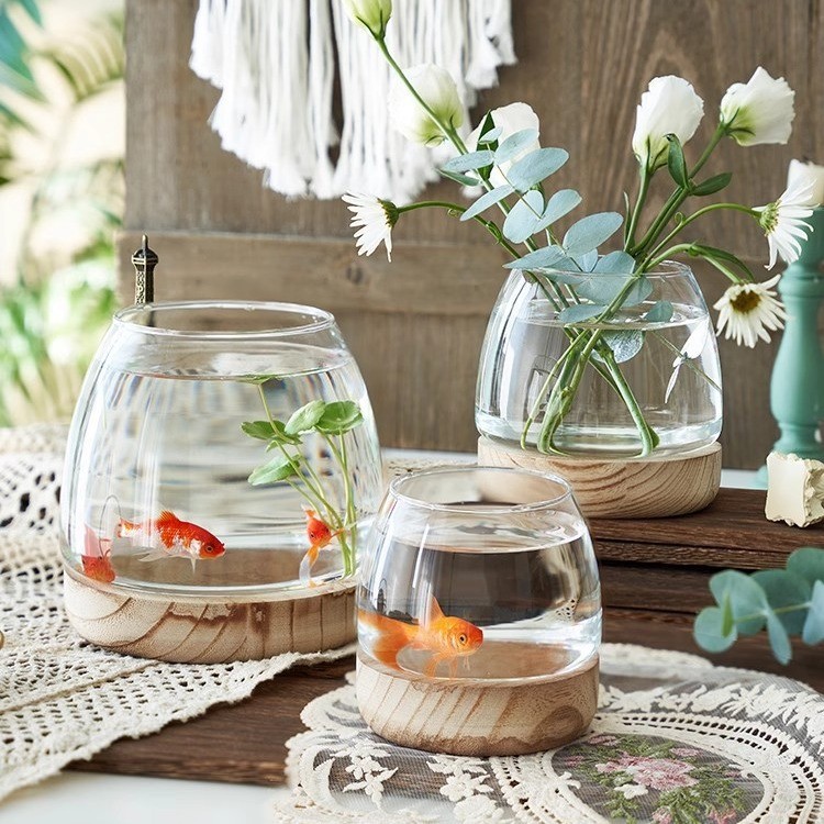 H10 CM Transparent Global Glass Vase Perfect for Holding Flowers Fish Bowl