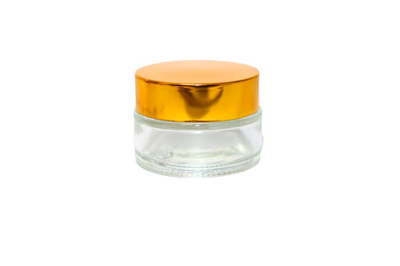Frascos cosméticos de vidro transparente com tampa de parafuso para embalagens cosméticas de 15 ml