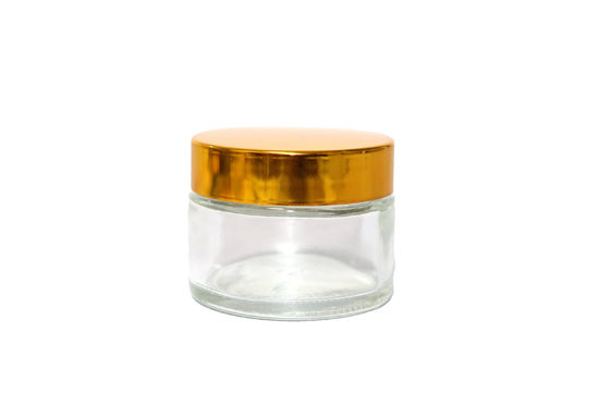 30 ml frascos de vidro transparente de creme com tampa de parafuso recipientes de maquiagem