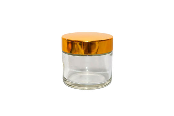 Capa de parafuso 60 ml frascos de vidro transparente cosméticos duráveis