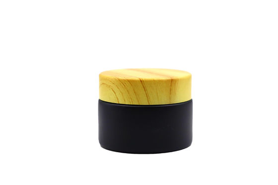 Frascos cosméticos de vidro transparente de 50 ml com tampa de parafuso para embalagens cosméticas